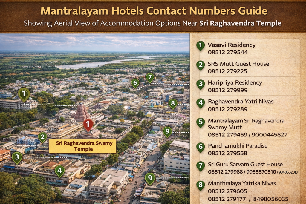 Mantralayam hotels contact numbers