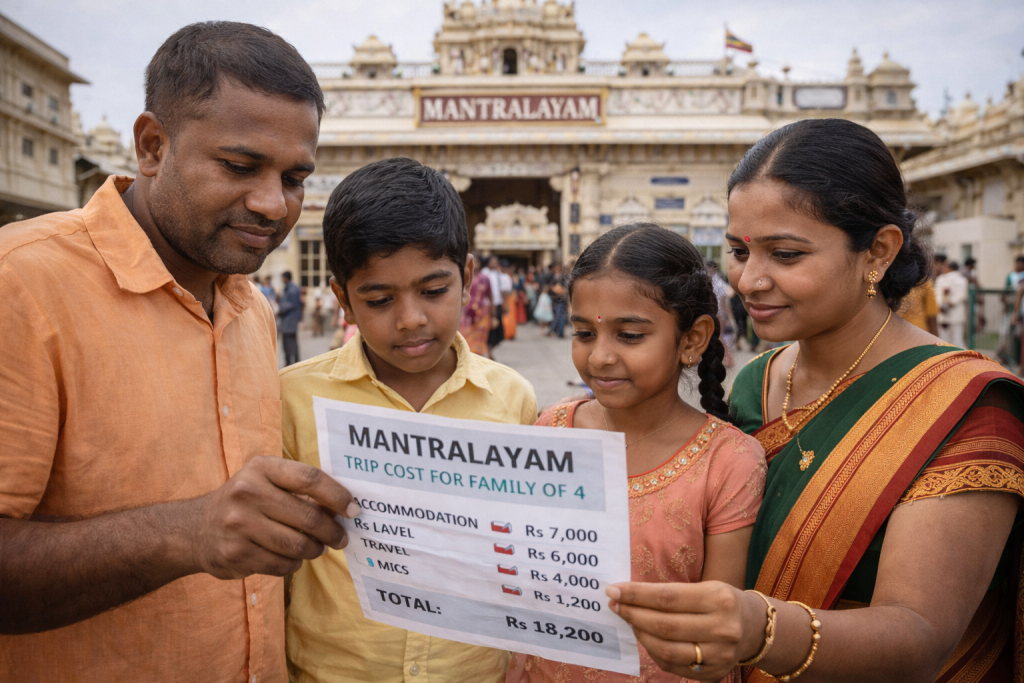 Mantralayam trip cost for family of 4
