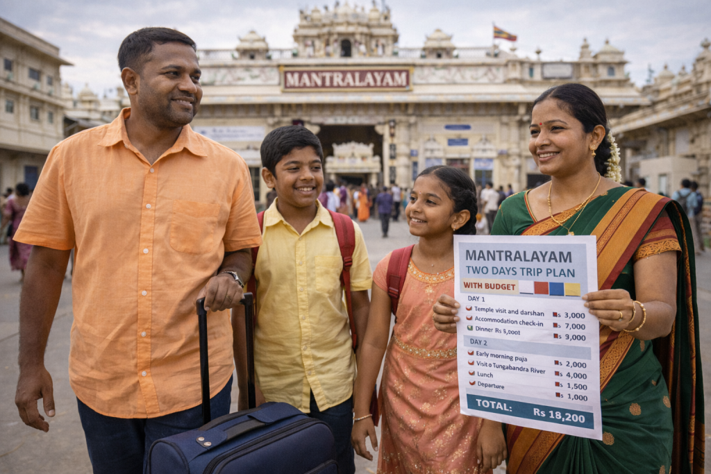 Mantralayam two days trip plan with budget