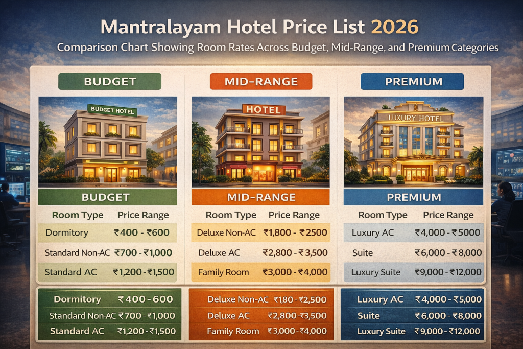 Mantralayam hotel price list 2026