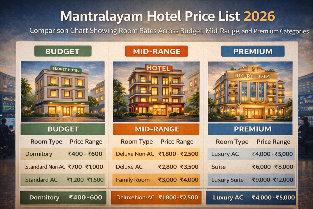 Mantralayam hotel price list 2026